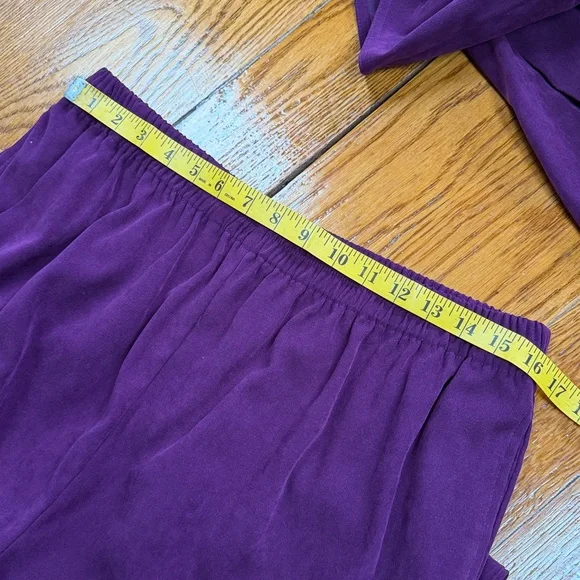 Bob Mackie Wearable Art vintage purple pants set. Embroidered.Zip front. Size XL - Picture 6 of 15